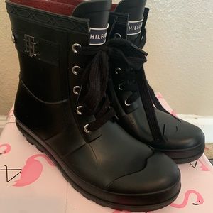 Tommy Hilfiger Black Winter Rain Boots